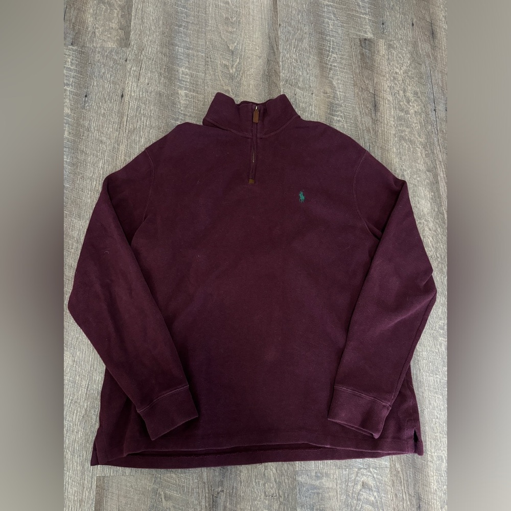 Polo Ralph Lauren Men’s 1/4 Zip Sweater Size XL Maroon